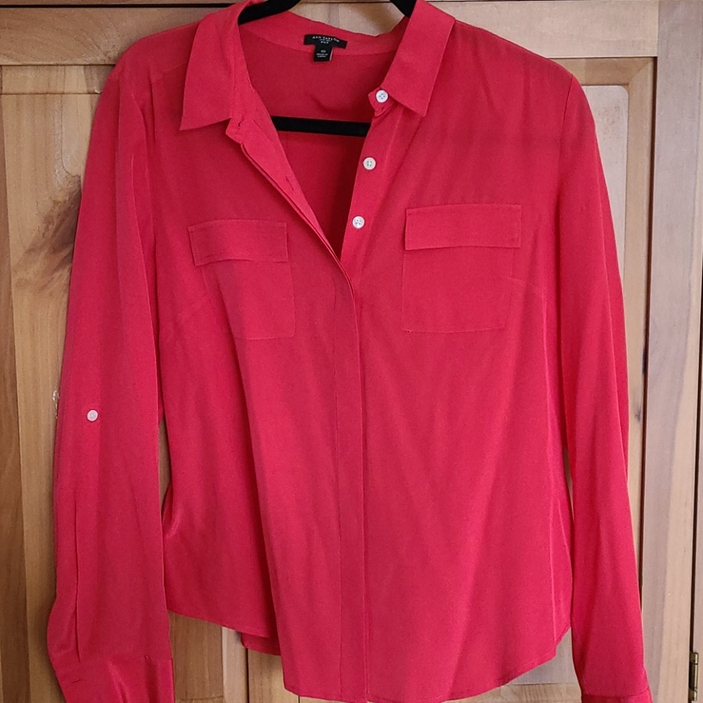 Red Ann Taylor Blouse
